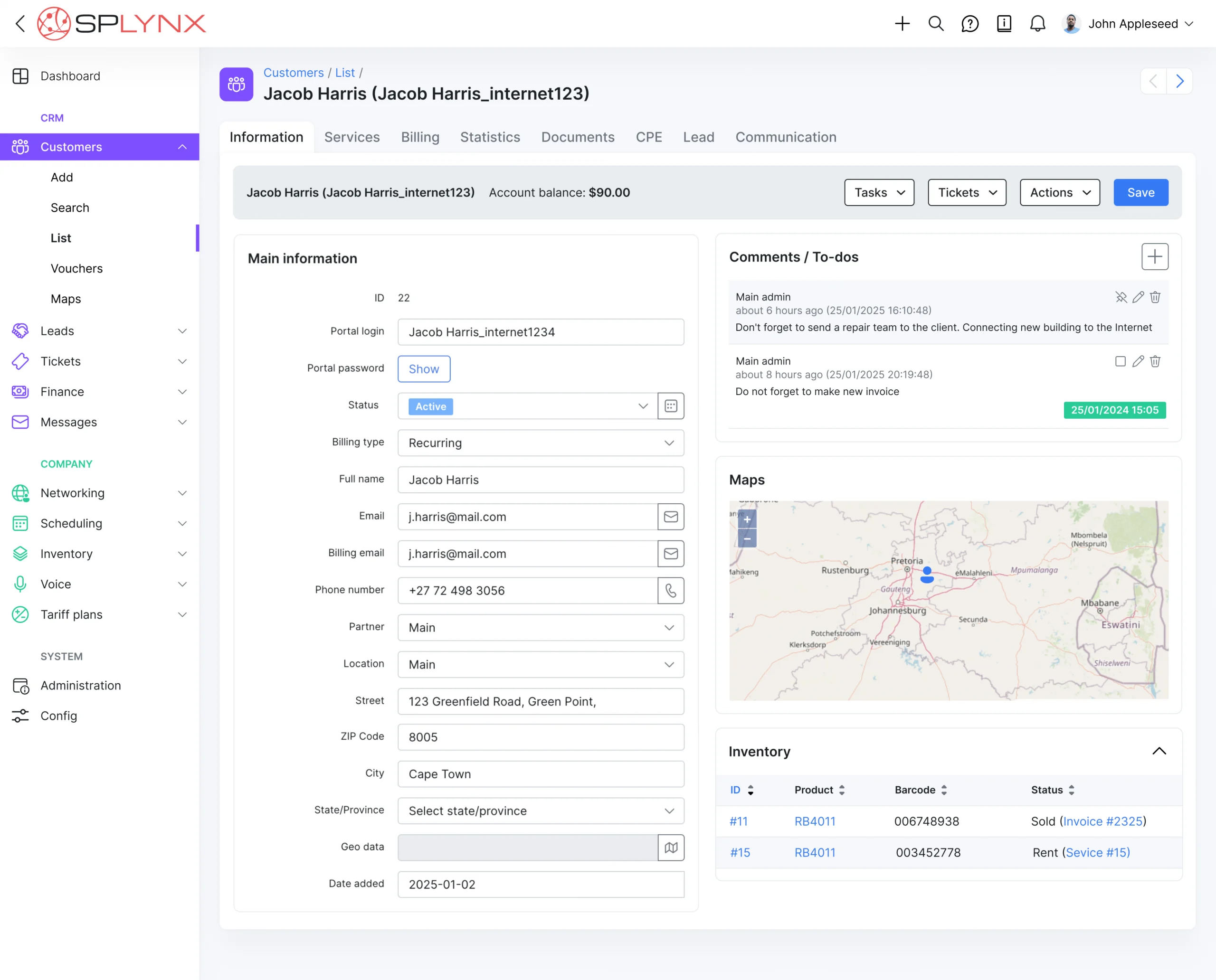 Splynx Customer Management
